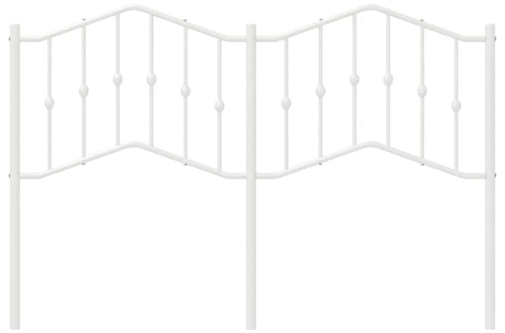 Testiera in metallo bianco 140 cm