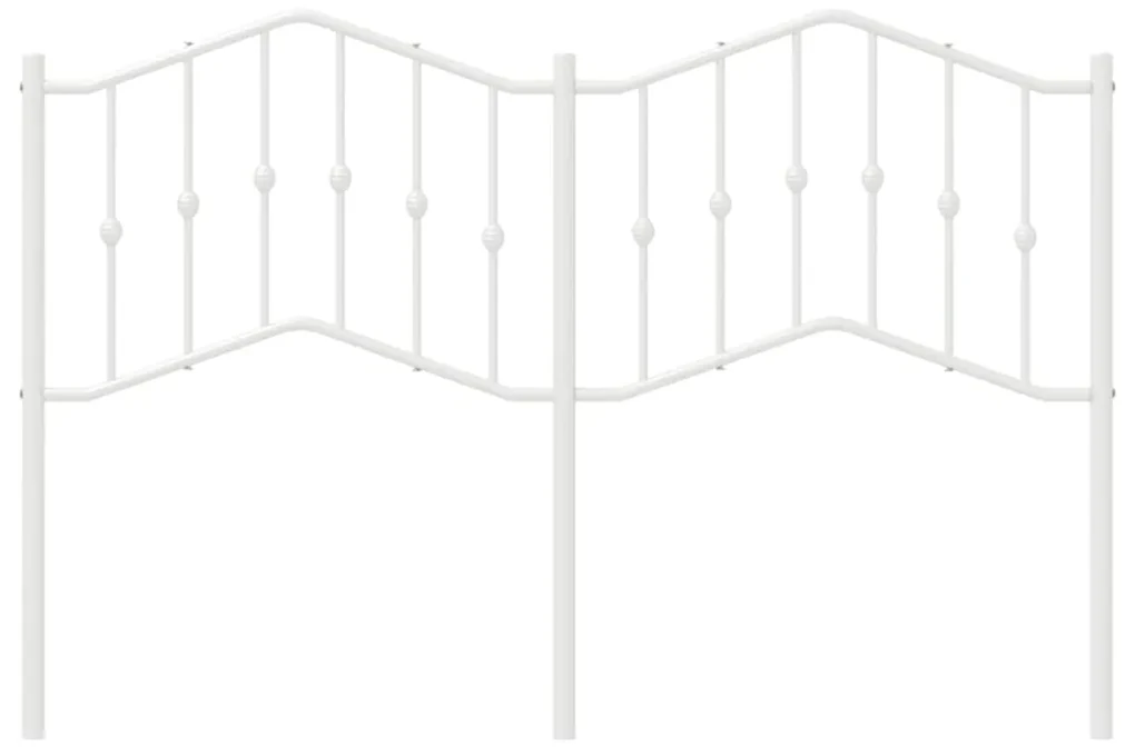 Testiera in metallo bianco 140 cm