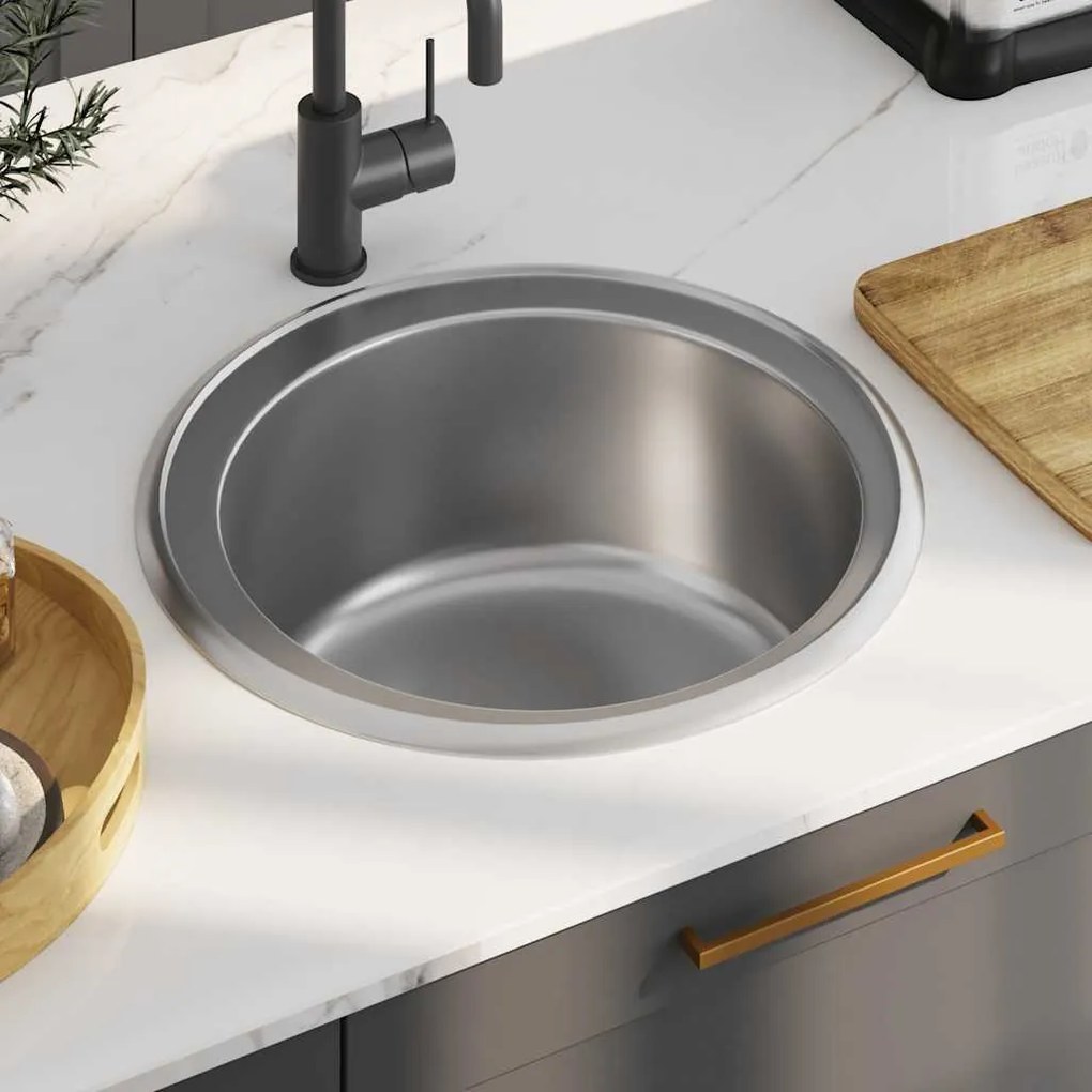 Lavello Da Cucina Con Filtro E Sifone İn Acciaio Inox /