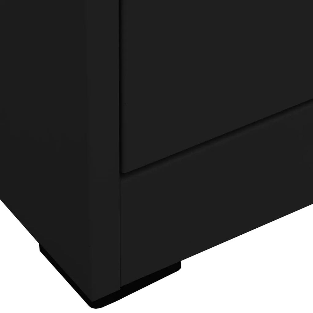 Schedario nero 46x62x102,5 cm in acciaio