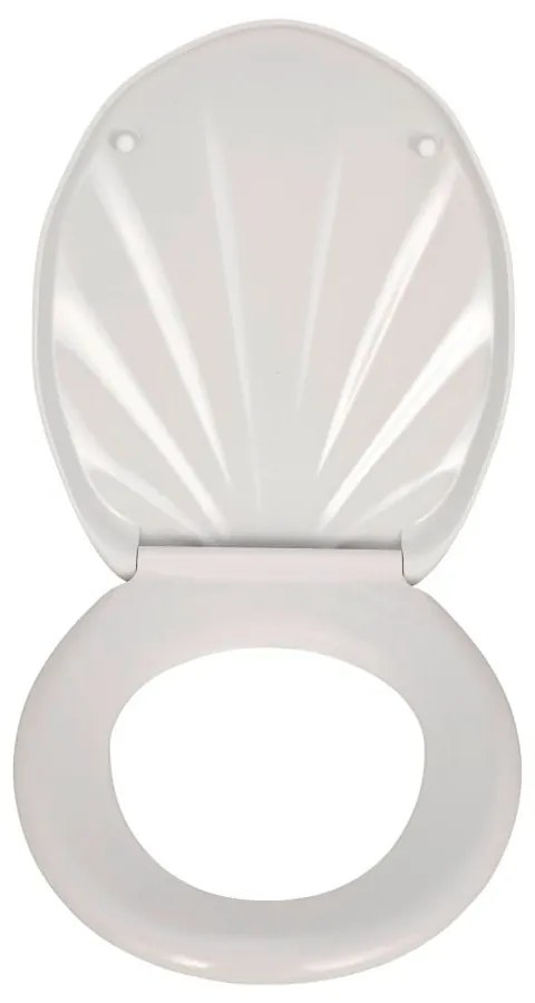 Sedile per wc bianco con chiusura facilitata Premium , 45,5 x 38 cm Sea Shell - Wenko