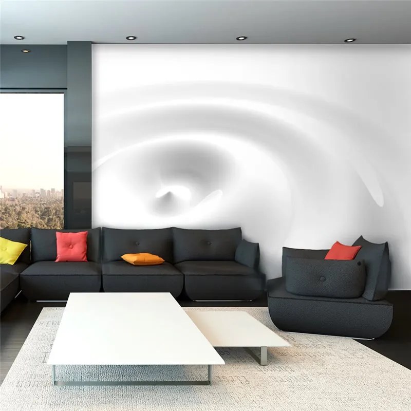 Fotomurale  White Swirl  Colore Bianco, Dimensioni e Misure 250x175