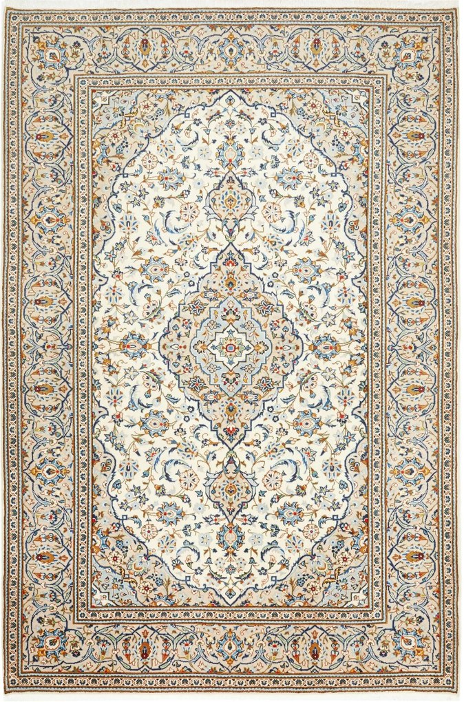 Kashan Tappeto persiano 300 x 200 Beige (Iran) Annodato A Mano