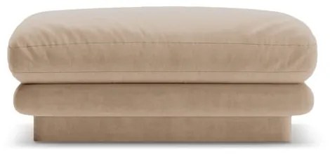 Poggiapiedi beige con rivestimento in velluto Torino – Micadoni