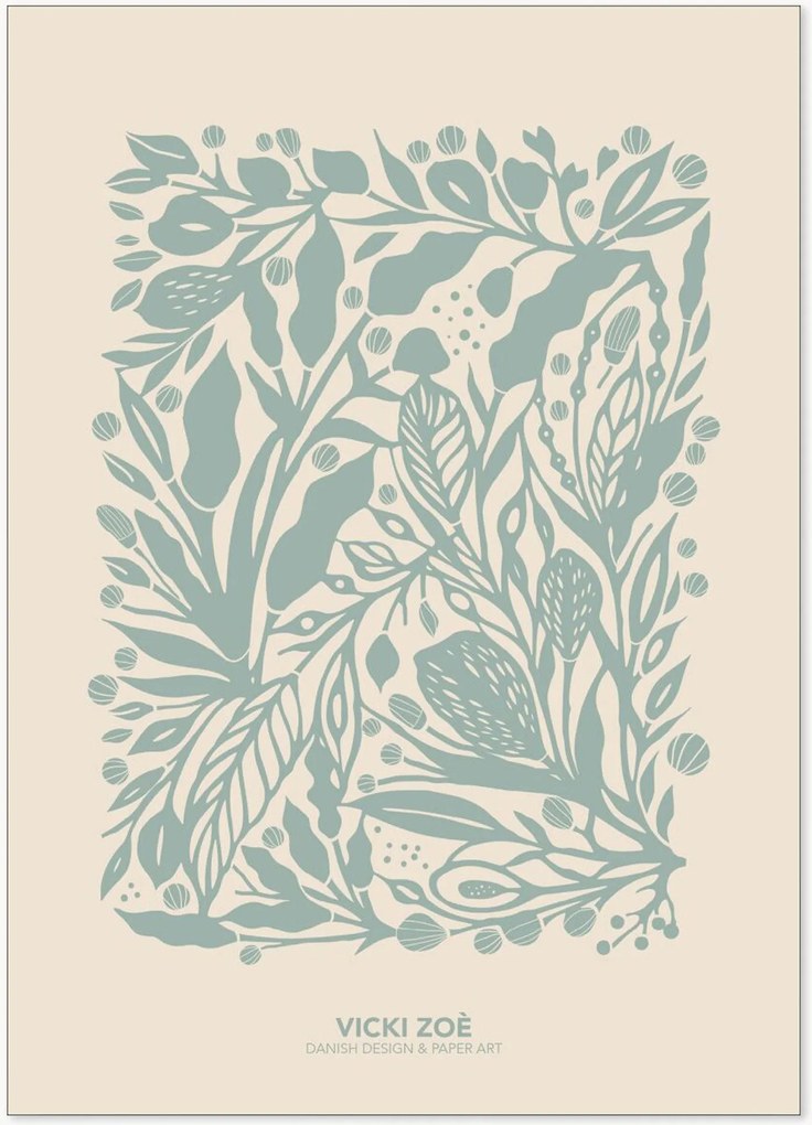 Stampa digitale incorniciata Soft Green Garden