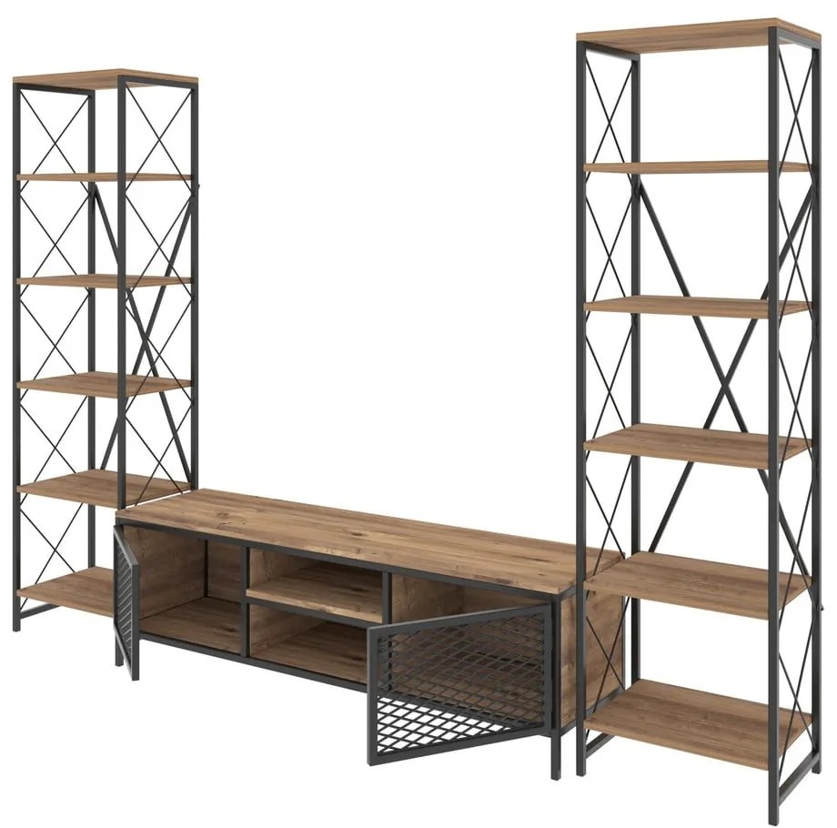 Televisore antracite/naturale 150x47 cm Maxim - Kalune Design