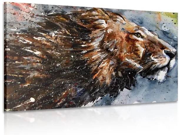 Quadro su tela – Re degli animali in acquerello