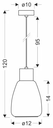 Lampadario a sospensione con filo MOLDO 1xE27/40W/230V nero/fumé beige