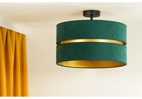 Duolla - Lampadario a plafone DUO 1xE27/15W/230V diametro 40 cm verde/oro