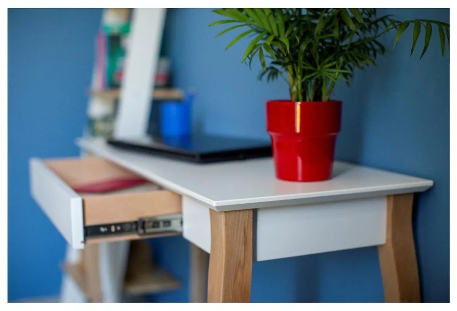 Scrivania bianca, lunghezza 65 cm Lillo - Ragaba