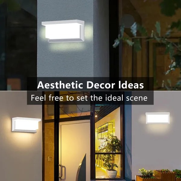 Brilagi - Applique da esterno LED RGBW BRICKY 1xE27/9W/230V bianco IP54