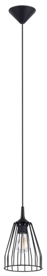 Sollux SL.1205 - Lampadario a sospensione con filo LEYO 1xE27/15W/230V nero