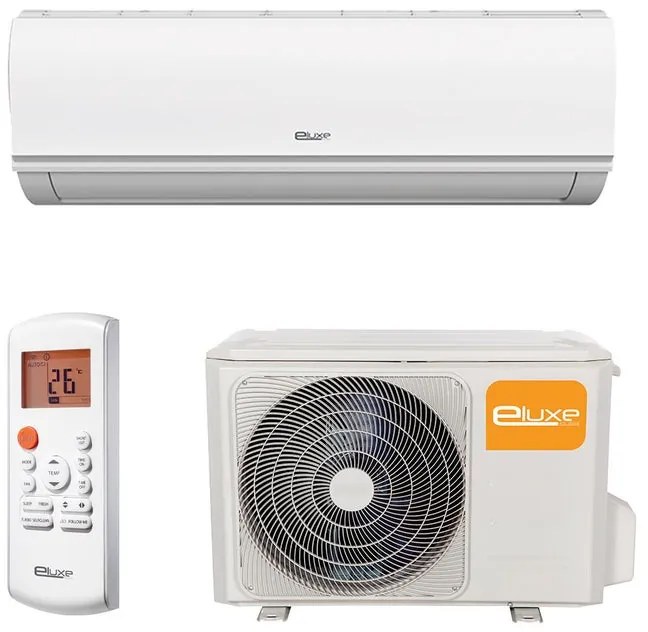 Condizionatore a muro monosplit inverter ELUXE ELS026AMBR32 9000 BTU 9K classe raffreddamento A++, classe di riscaldamento A+, bianco