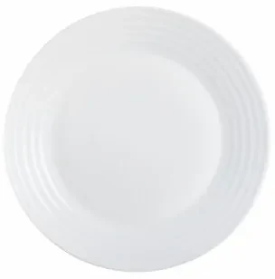 Nome Zelie piatto piano 25cm - vetro temperato, bianco