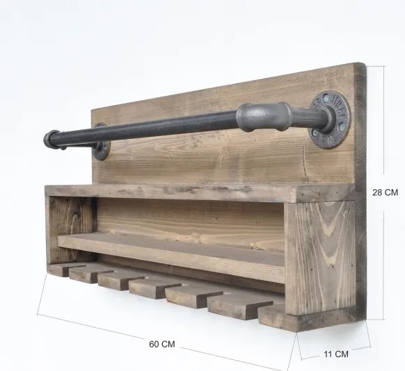 Mensola da cucina BORU 28x60 cm abete/pino