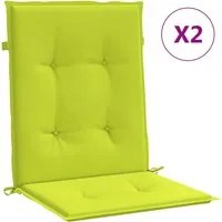 Cuscini per Sedie da Giardino 2 pz Verde Brillante 100x50x3 cm cod mxl 64088