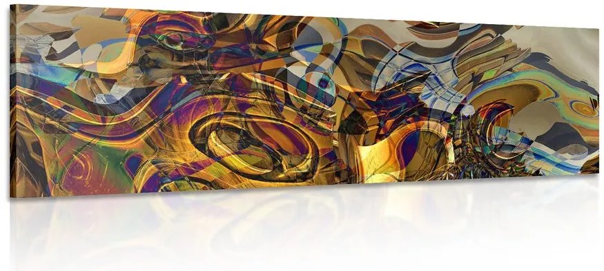 Quadro su tela – Design astratto dorato