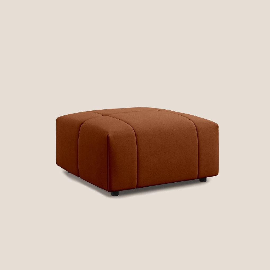 Giotto pouf in morbida microfibra effetto velluto impermeabile idrorepellente T09