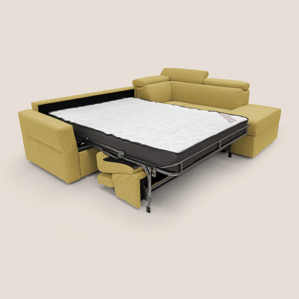 Avalon divano letto angolare con materasso H18 cm in tessuto impermeabile T03
