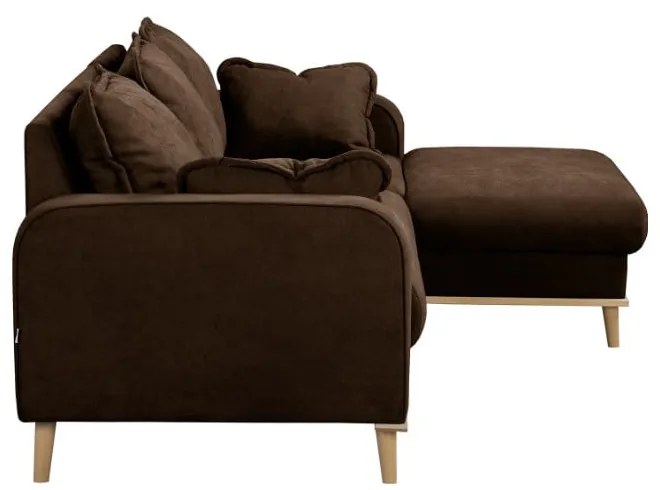 Divano angolare marrone scuro (angolo destro) Beata - Ropez