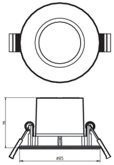 Philips - SET 3x Lampada LED dimmerabile da bagno DIVE 1xLED/5,5W/230V IP65