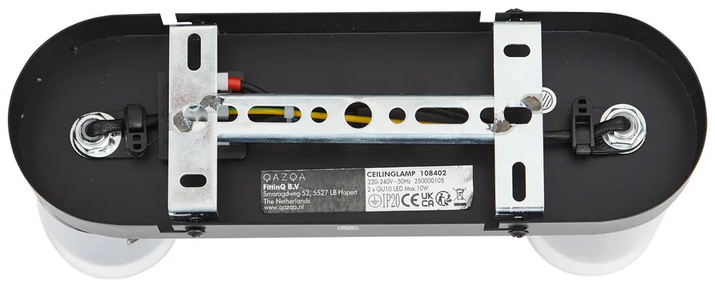 Faretto da soffitto moderno color canna di fucile a 2 luci ruotabile e regolabile - Drain