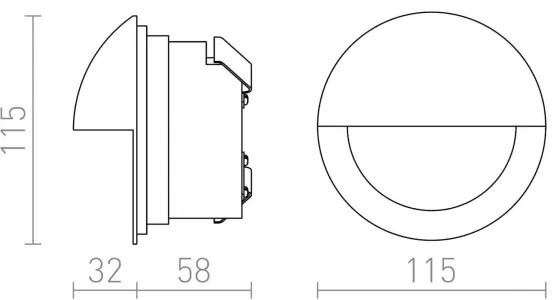 RED-Design Rendl-R10558- Lampada da incasso a LED per esterno ASTERIA LED/3W/230V IP54