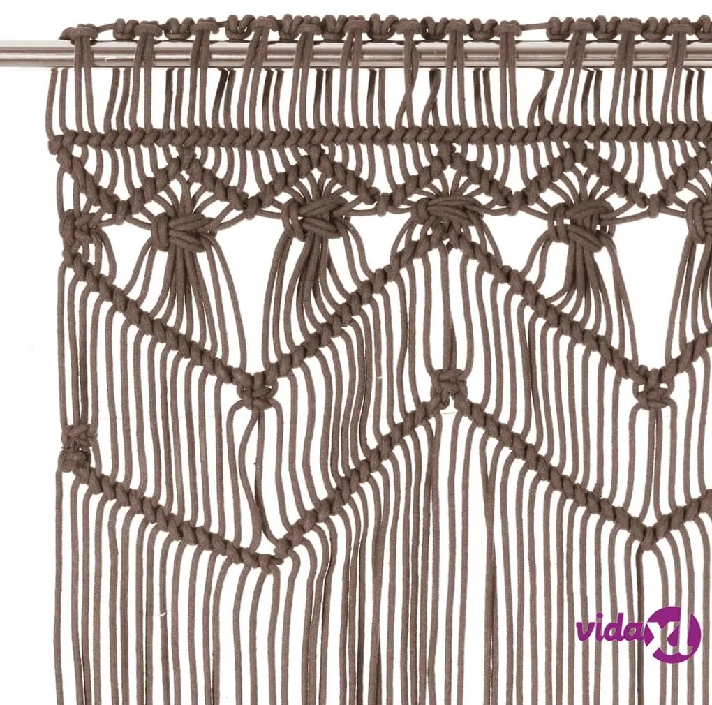 vidaXL Tenda Macramè Grigio Talpa 140x240 cm in Cotone