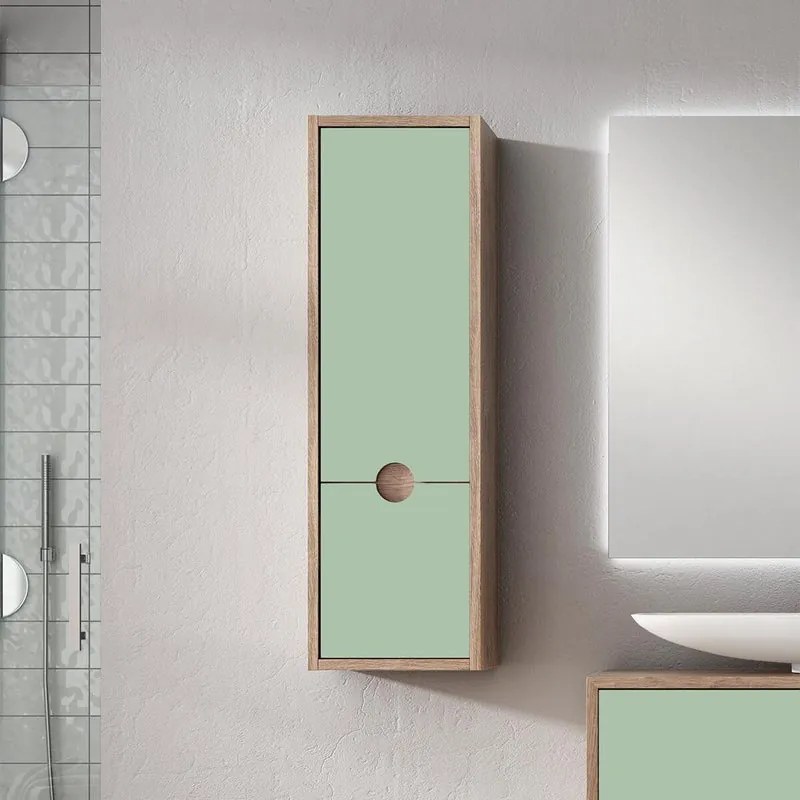 Pensile bagno Kompas verde VISOBATH, 2 ante P 25 x L 30 x H 96 cm