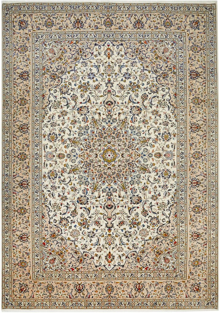 Kashan Tappeto persiano 240x340 Beige (Iran) Annodato A Mano