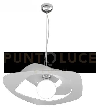 Warped sospensione d.50 cm. 1 luce grigio 1157-s50-gr