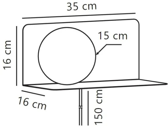 Nordlux - Applique con mensola LILIBETH 1xE14/25W/230V bianco