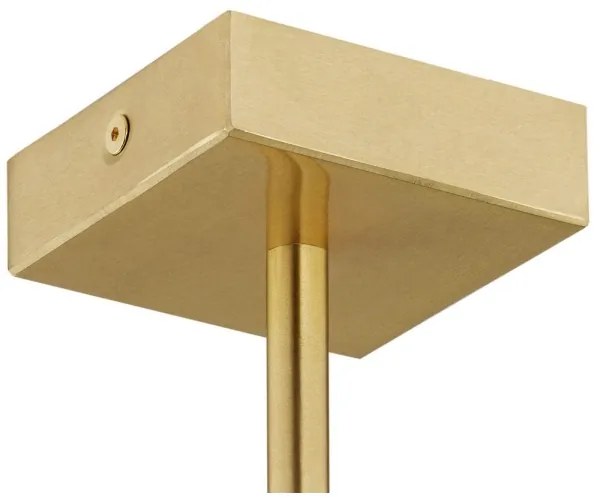 Argon 2132 - Lampadario a sospensione con filo ABBANO 5xE14/7W/230V ottone/bianco