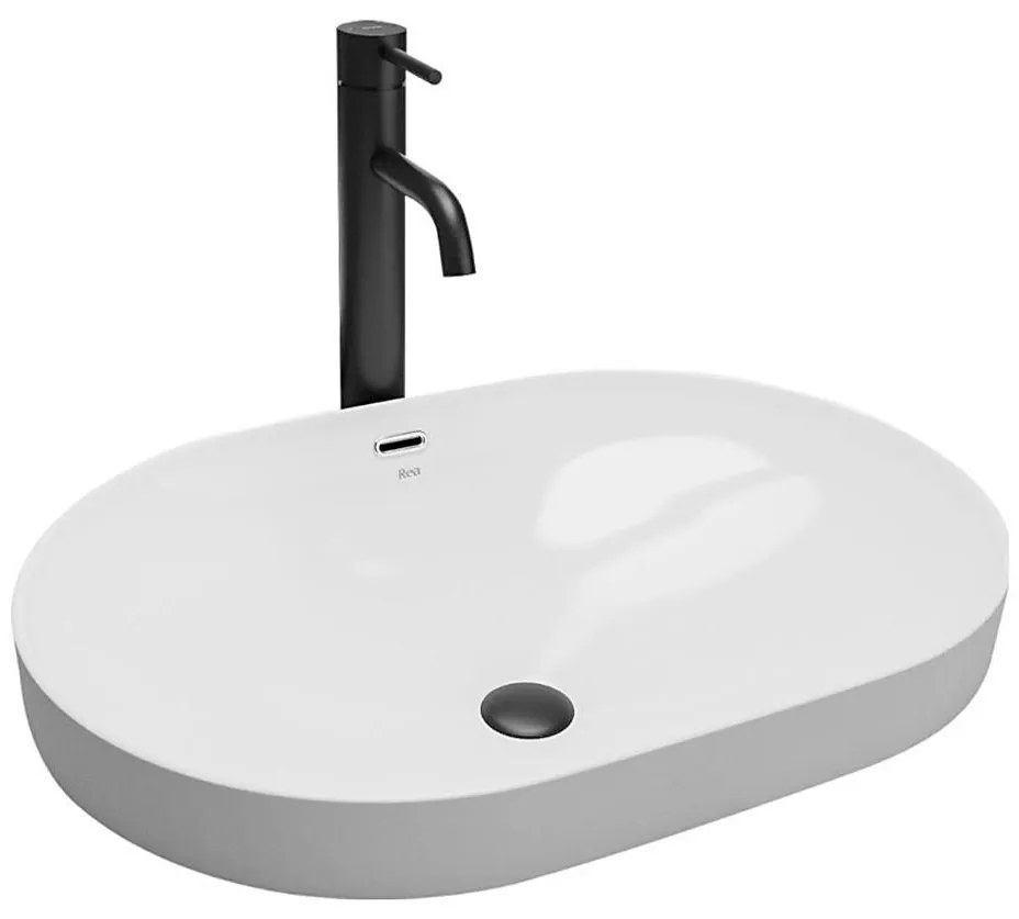 REA-U8700 - Lavabo da appoggio ARLETA 42x61,5 cm ceramica/bianco lucido
