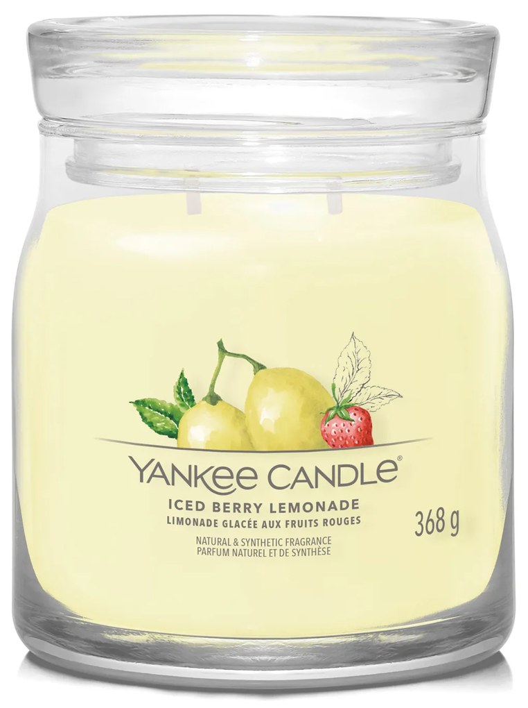 Iced Berry Lemonade, candela in giara media Yankee Candle