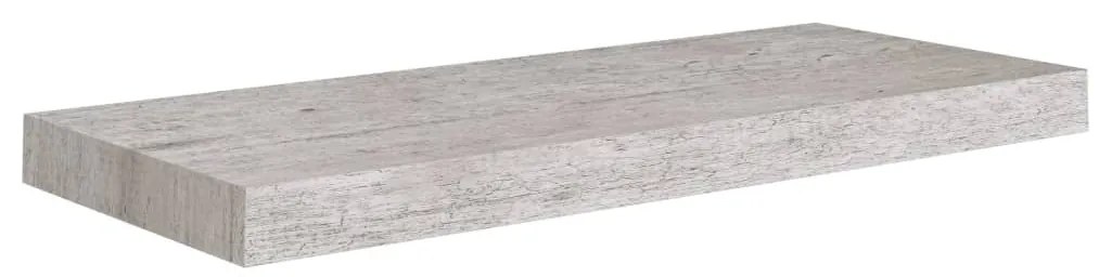 Scaffali a parete 2 pz grigio cemento 60x23,5x3,8 cm in mdf