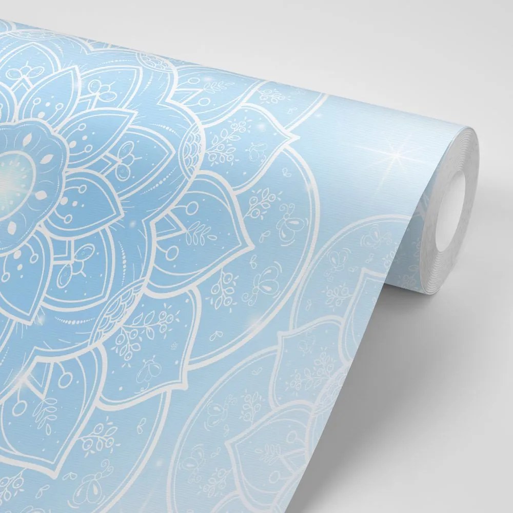 Carta da parati autoadesiva – Mandala orientale celeste