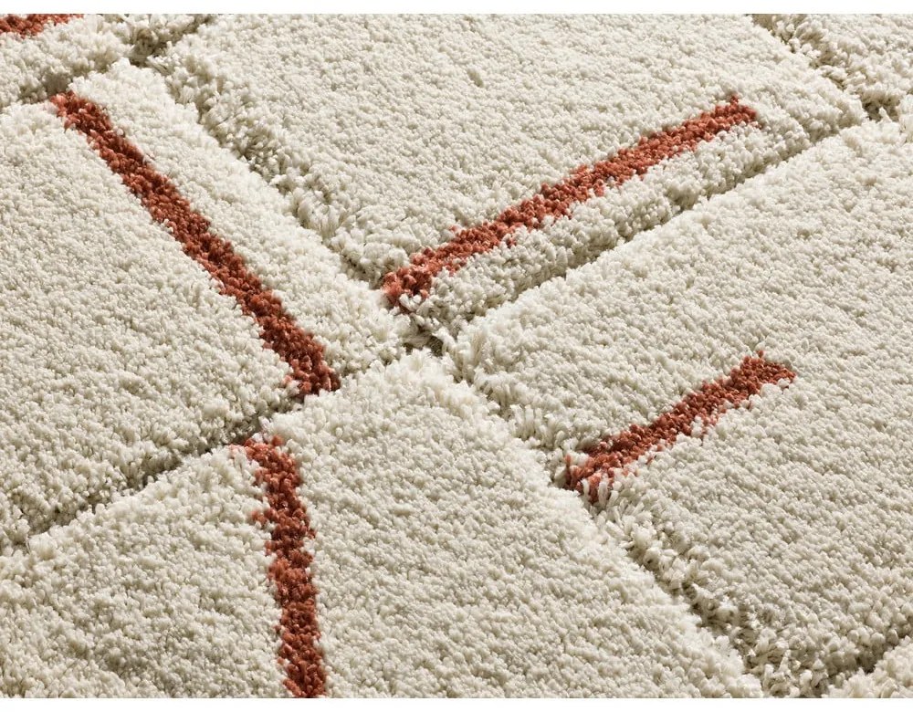 Tappeto color mattone/color crema 133x190 cm Brenda – Universal