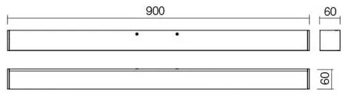 Redo 01-2328 - Illuminazione LED per specchio da bagno THELA LED/25W/230V 90 cm IP44