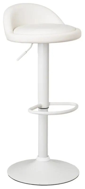 Sgabelli da bar bianchi ad altezza regolabile in similpelle in set di 2 (altezza seduta 72 cm) - Casa Selección
