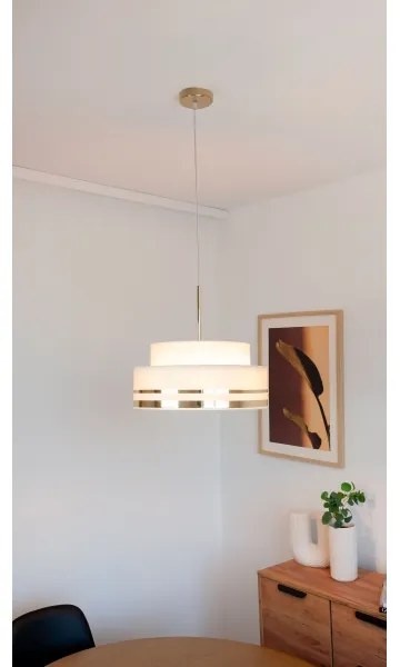 Lampadario a sospensione con filo TAMI 1xE27/60W/230V beige/oro