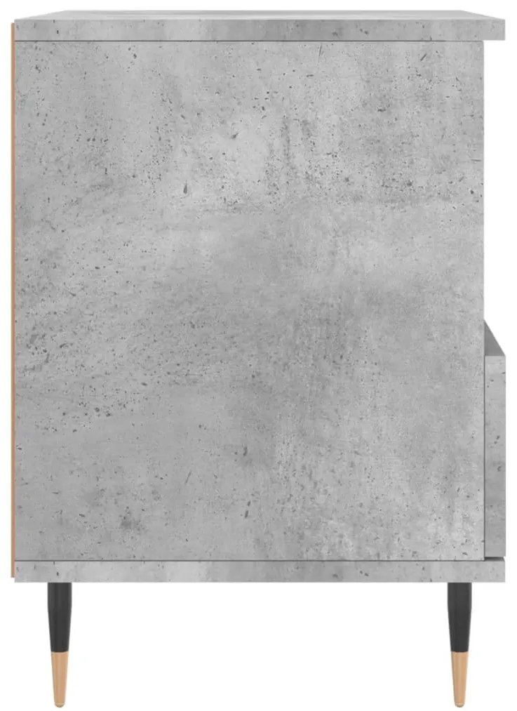 Comodini 2pz Grigio Cemento 40x35x50 cm in Legno Multistrato