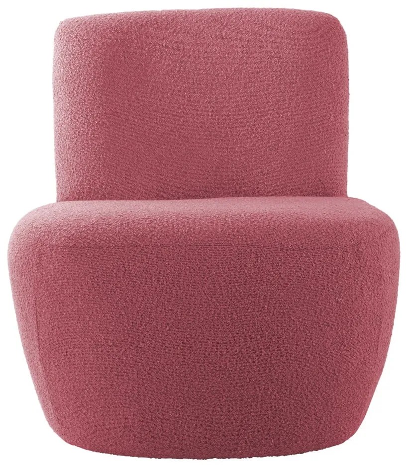 Poltrona rosa in tessuto bouclé Ada - Leitmotiv
