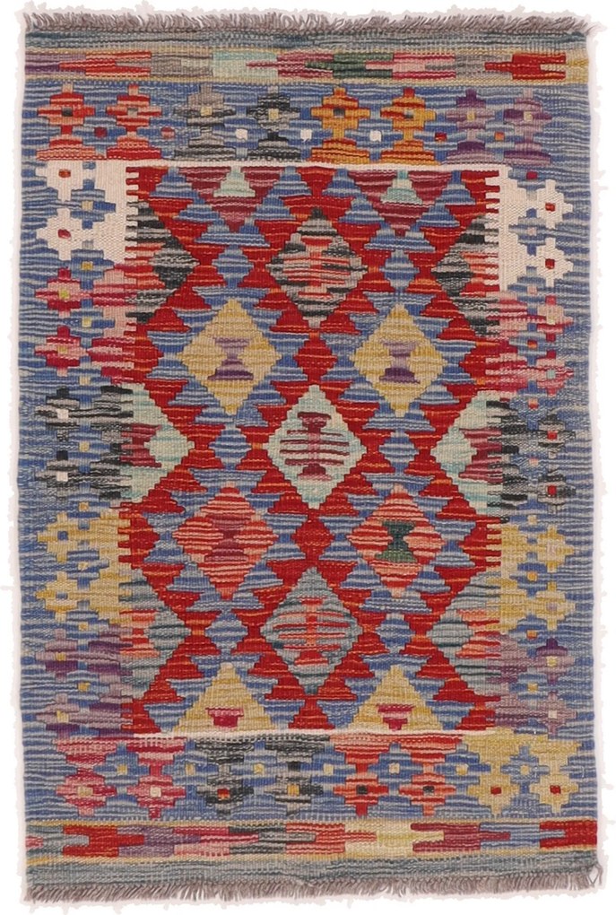 Kilim Tappeto 60 x 90 (Afghanistan) Tessuto A Mano