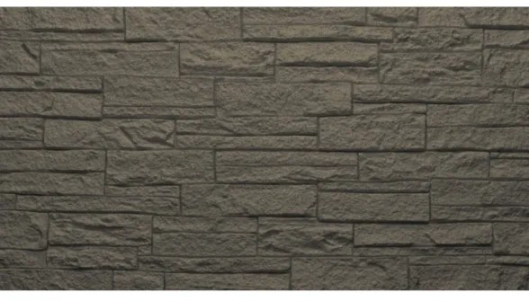 Pannello decorativo effetto pietra mattoni 3D set 12 pz 8,6 mt2 rivestimento murale in PU 120 x 60 x 2,5 Grigio Ardesia