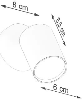 Sollux SL.1126 - Lampada da parete LEMMI 1xGU10/40W/230V nero