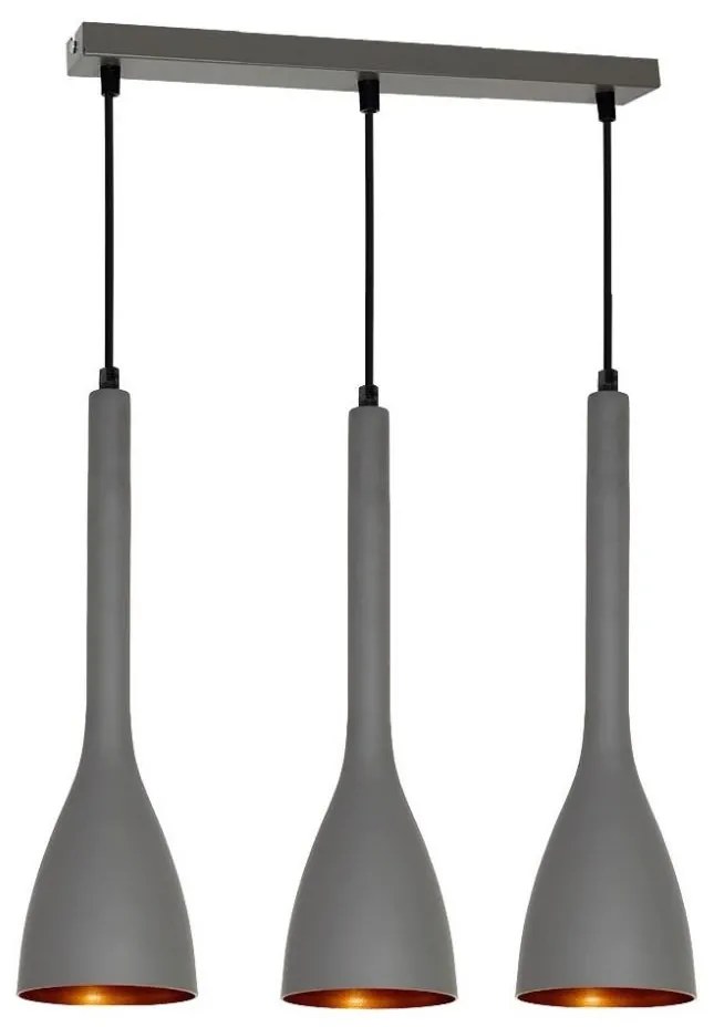 Lampadario a sospensione con filo ALUMI 3xE27/60W/230V