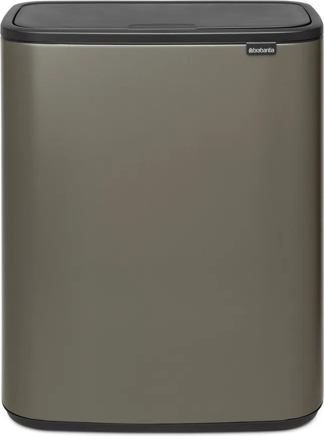 Bidone in acciaio grigio touch per raccolta differenziata 60 l Bo Touch Bin - Brabantia