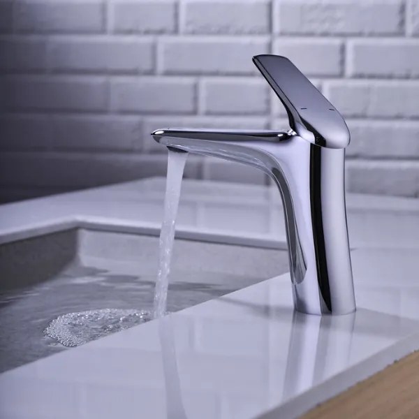 Rubinetto Lavabo Bagno Miscelatore Ottone Cromo