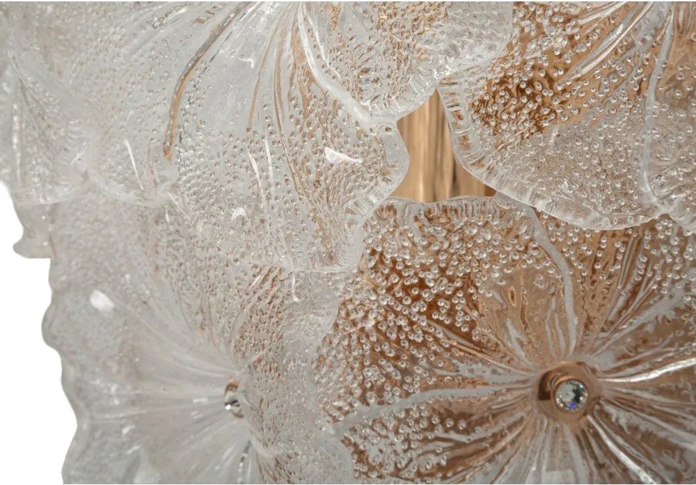 Lampada da parete dorata in vetro Ibiscus – Mauro Ferretti